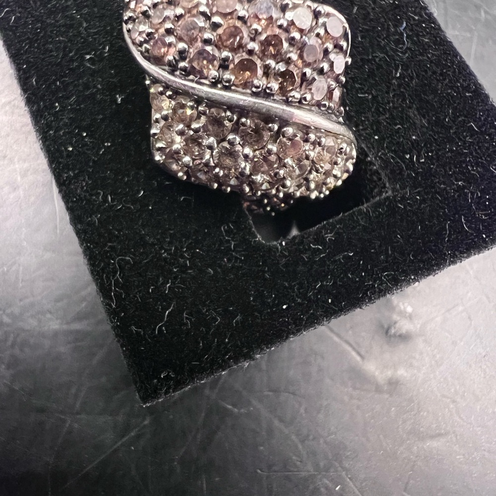 Elegant Silver and Purple Women's Ring